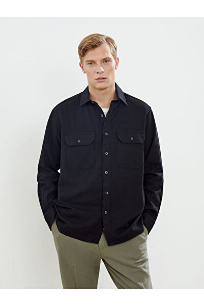 LC Waikiki Comfortable Fit Long Sleeve Linen Blended Men's Shirt