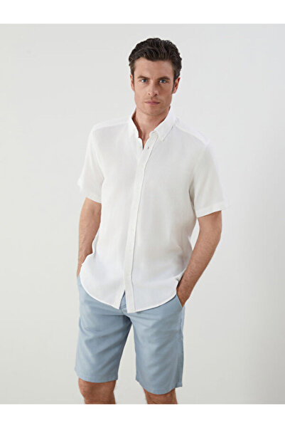 LC Waikiki Standard Fit Short Sleeve Gabardine Men's Shirt