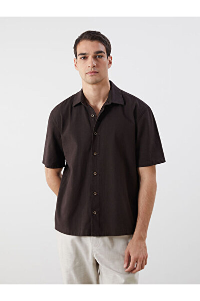 LC Waikiki Comfortable Fit Short Sleeve Poplin Men's Shirt
