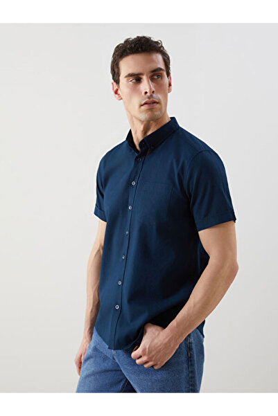 LC Waikiki Regular Fit Short Sleeve Dobby Men's Shirt