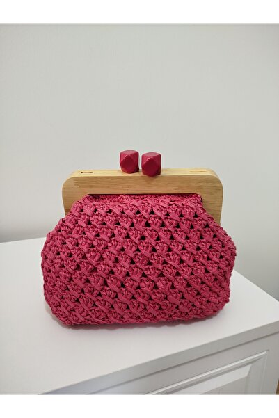 DİAMOND BAG Ahşap burslu çanta