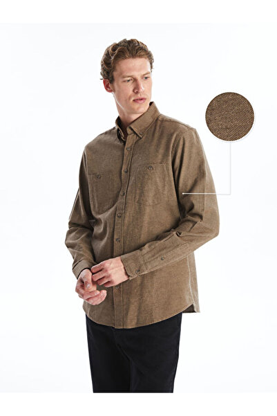 LC Waikiki Regular Fit Long Sleeve Gabardine Men's Shirt