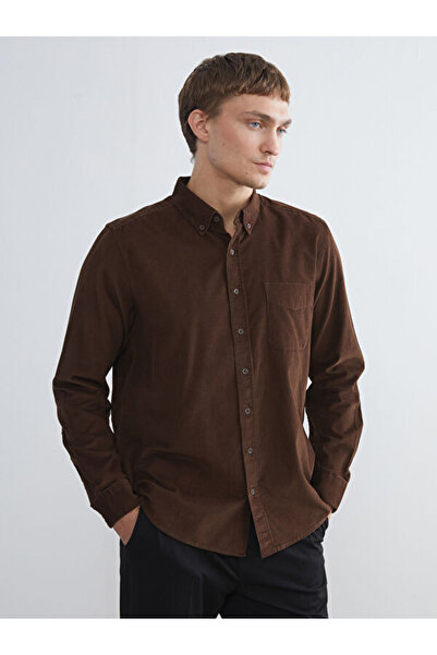 LC Waikiki Regular Fit Long Sleeve Velvet Men's Shirt