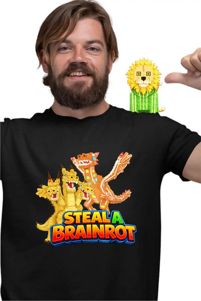 OEM Roblox Steal a Brainrot Dragon Meme Men's T-Shirt