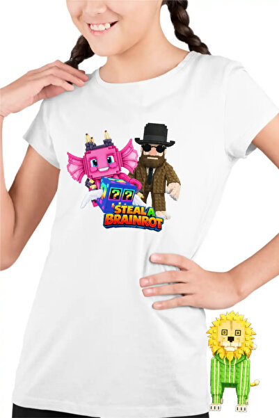 OEM Tricou Copii Fete Steal a Brainrot Matteo Roblox Meme