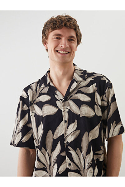 LC Waikiki Regular Fit Short Sleeve Patterned Men's Shirt