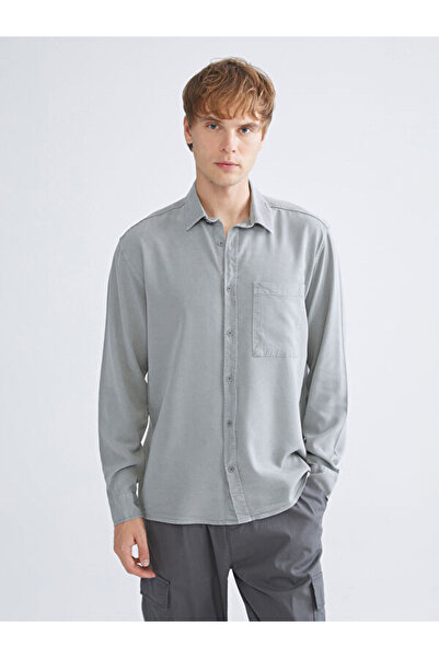 LC Waikiki Regular Fit Long Sleeve Gabardine Men's Shirt