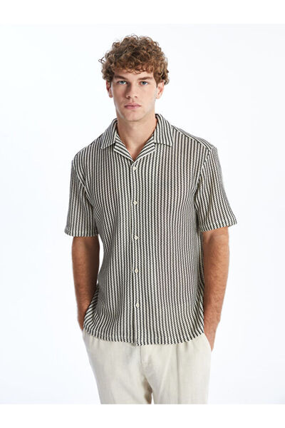 LC Waikiki Comfortable Fit Short Sleeve Striped Men's Shirt