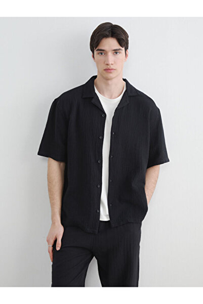 LC Waikiki Rmz Gi̇yi̇m Farkiyla Comfortable Fit Cuban Roba Collar Men's Musli...