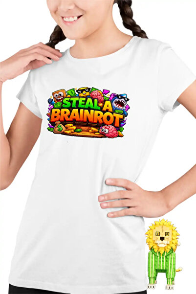 OEM Tricou Copii Fete Steal a Brainrot Roblox Meme