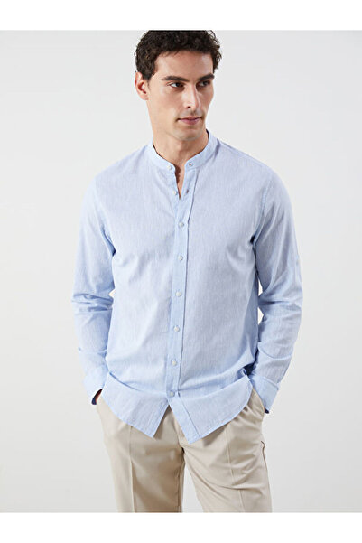 LC Waikiki Regular Fit Long Sleeve Linen Blended Men's Shirt