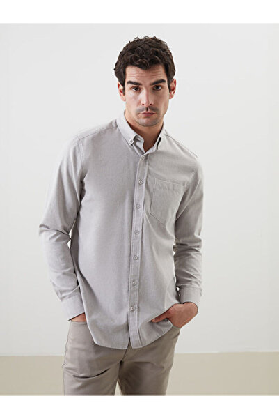 LC Waikiki Regular Fit Long Sleeve Gabardine Men's Shirt