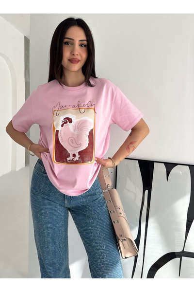 Noa&Noa Rooster Printed Short Sleeve T-Shirt