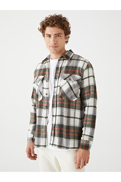 LC Waikiki Regular Fit Long Sleeve Plaid Men's Shirt Jacket