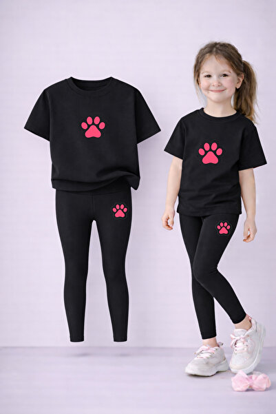 LORVEX Set de jambiere pentru fete tricou și elastic Set pentru copii bumbac ...