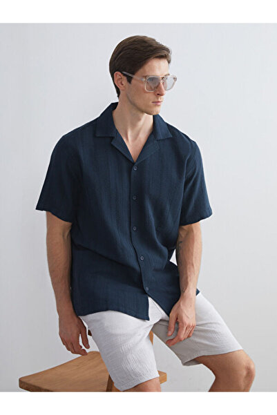 LC Waikiki Standard Fit Cuban Roba Collar Short Sleeve Men's Shirt from Uzg S...