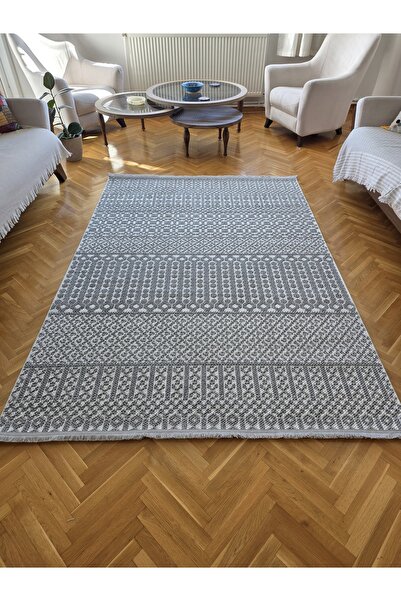 Elvey Home Monaco 223 Krem Gri İskandinav Sisal Bukle Bohem Yumuşak Özel Ölçü...