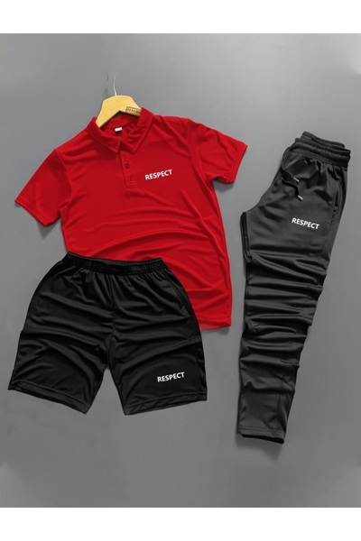 NOFLEN Men's Respect Printed Zippered Pocket Piece Scuba Tracksuit Set