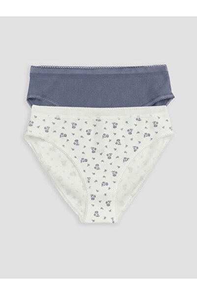 LC Waikiki Özmarka New Season Lace Detailed Floral Bikini Panties 2-Pack