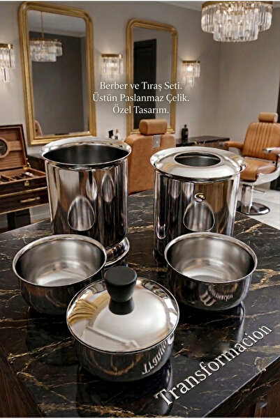 Transformacion Professional 5-Piece Steel Barber Stainless Steel Shaving Set ...