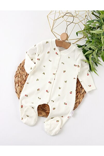 MiniKids Ολόσωμη φόρμα με μανίκια, με τραβηχτές καρφίτσες, Anelisse λευκή