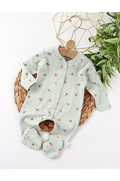 MiniKids Ολόσωμη φόρμα με μανίκια, με τραβηχτές καρφίτσες, πράσινο Anelisse