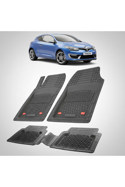TEAMCAR Συμβατά πατάκια δαπέδου Renault Megane III 2 Coupe 2012-2014 | Μαύρο