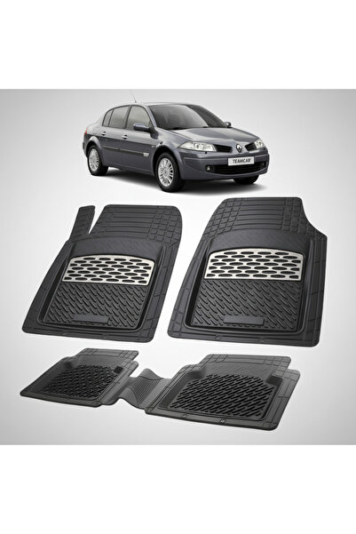 TEAMCAR Πατάκια δαπέδου συμβατά για Renault Megane II 2 Sedan 2006-2009 | Ασημί