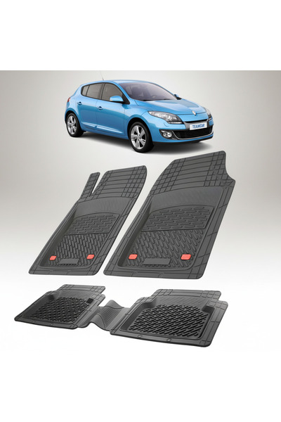 TEAMCAR Πατάκια δαπέδου συμβατά με Renault Megane III 2 Hatchback 2012-2014 |...