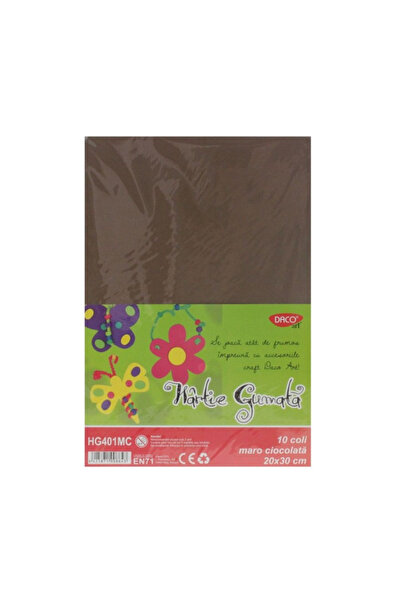 Daco Hartie gumata 10 coli Maro ciocolata HG401MC