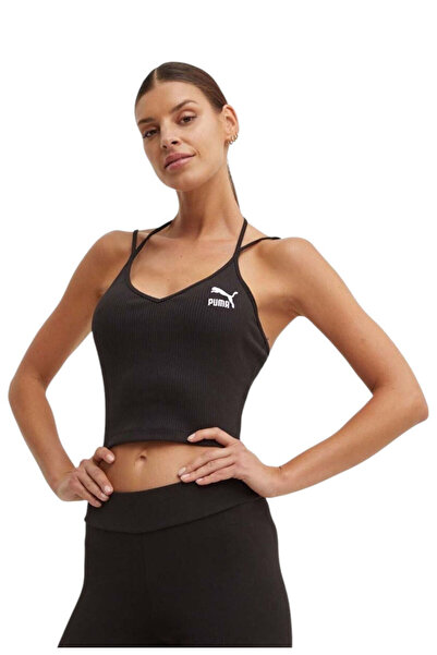 Puma Classics Women's Sports Crop Top with Straps Black