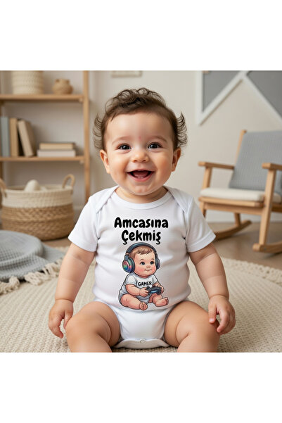 Novera Organic 100% Cotton Cotton Pack Uncle's Letter Printed Bodysuit for Bo...