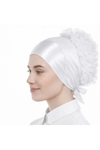 mim eşarp Атласний капелюшок з рюшами