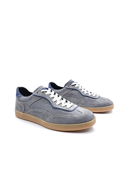 MARCOMEN Genuine Suede Leather Men's Gray Sneakers Sports Shoes