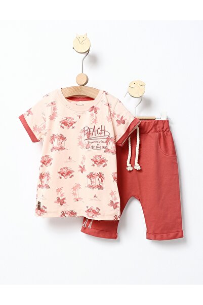 MiniKids Καλοκαιρινό σετ με κοραλί μοτίβο