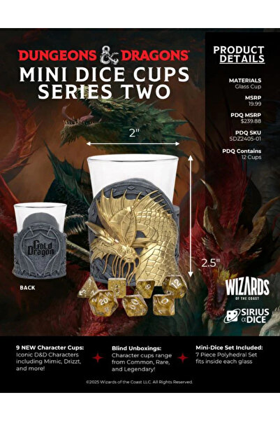 Sirius Dice Dungeons & Dragons Mini Dice Cups Wave 2