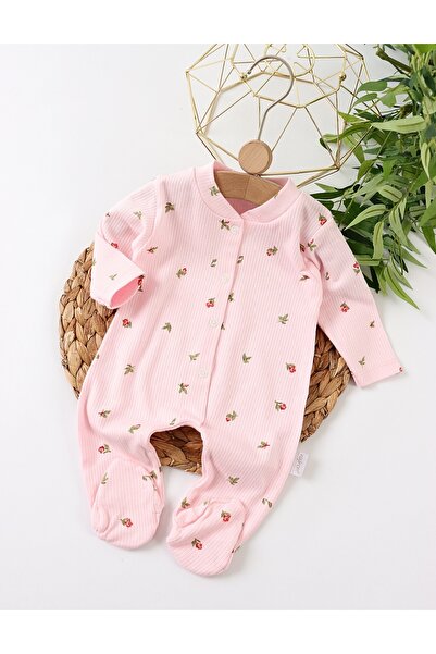 MiniKids Ολόσωμη φόρμα με μανίκια, με τραβηχτές καρφίτσες, ροζ Anelisse