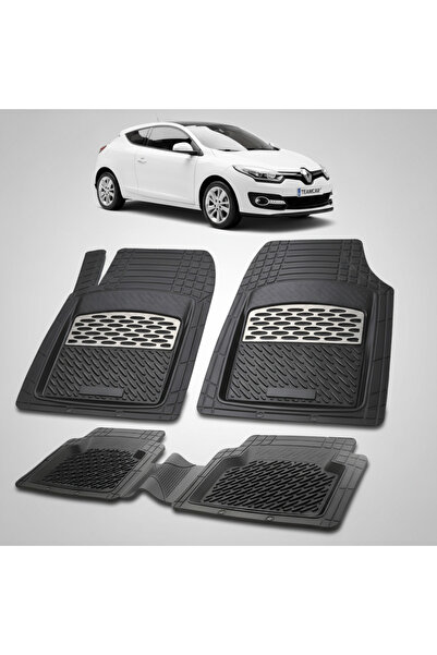 TEAMCAR Συμβατά πατάκια δαπέδου Renault Megane III 3 Coupe 2014-2016 | Ασημί