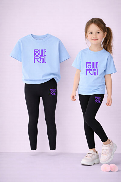 LORVEX Dječji set tajica za devojčice T-shirt i Elastično tajice 100% pamuk S...