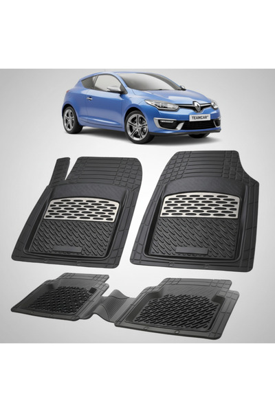 TEAMCAR Συμβατά πατάκια δαπέδου Renault Megane III 2 Coupe 2012-2014 | Ασημί