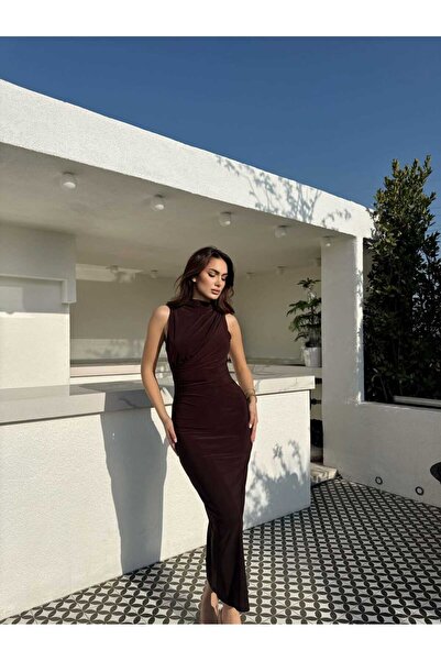 IŞILDA FASHION Μίντι ντραπέ φόρεμα