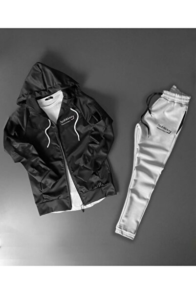 ByFourMan Men's Ambi̇ti̇ons Ba Printed Scuba Tracksuit Set with Ermuarli Pockets