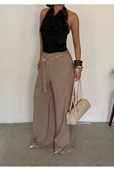 Butik Ross Kari̇na Taş K Belt Detailled Women's Pants