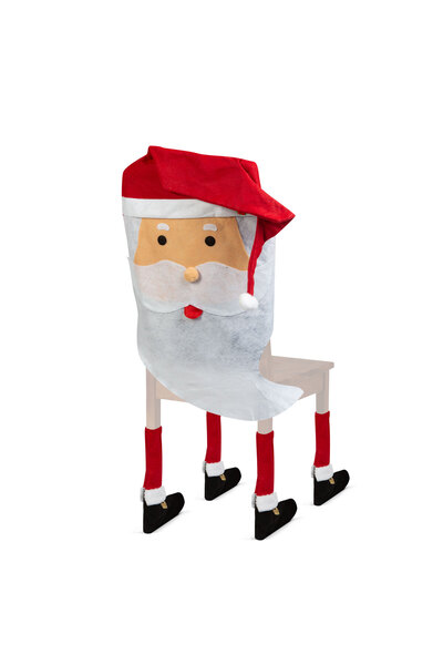 FAMİLY Decor pentru scaun de Crăciun - model Moș Crăciun - 47 x 75 cm - rosu ...