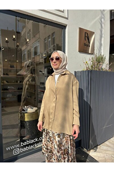 TERZİ DÜKKANI Td4765 Lilac Acetate Women's Shirt Green