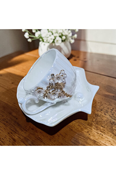 asc.home 6-Person Set of Pearlized Porcelain Cups 90 ml (Without Gold Plating)