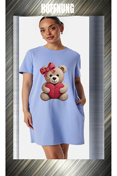 HOFFNUNG UNISEX κοντομάνικο μπλουζάκι με στρογγυλή λαιμόκοψη, με στάμπα Αρκού...