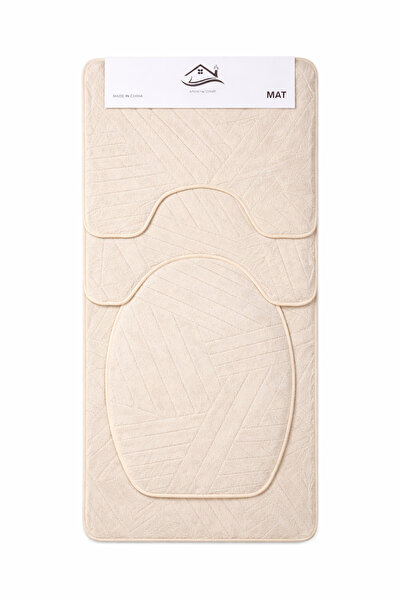 Afkar Albayet 4-piece bathroom mat set - soft, non-slip and water-absorbent