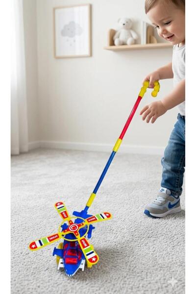 abnturk Eğlenceli Pervaneli Apache Helikopter,Sopalı Sürerken Hareketli Taram...