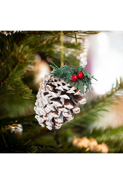 FAMİLY Christmas decoration - cone - 12 cm - 2 pcs/pack